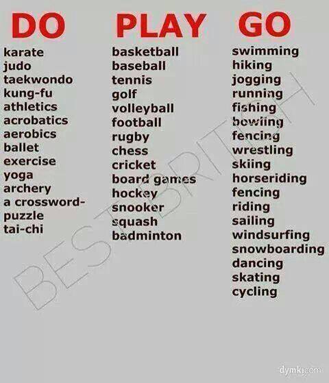 Go, do, ou play: Qual o verbo correto para esportes? – Entenda inglês